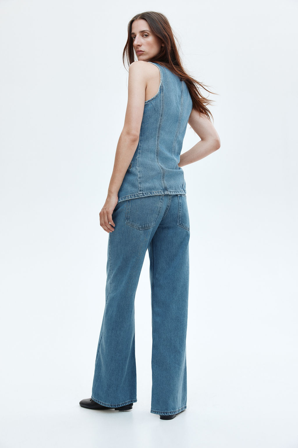 Feather Soft Wide Regular Jeans - H&m фото 7