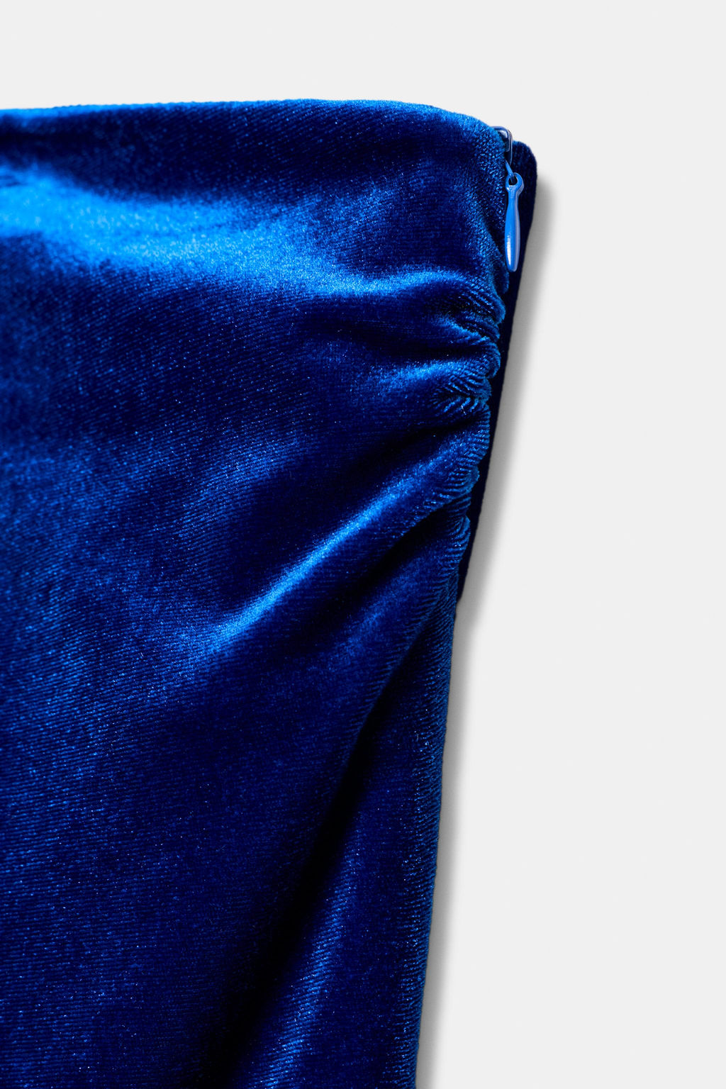 ASYMMETRIC VELVET MIDI DRESS - Zara фото 10