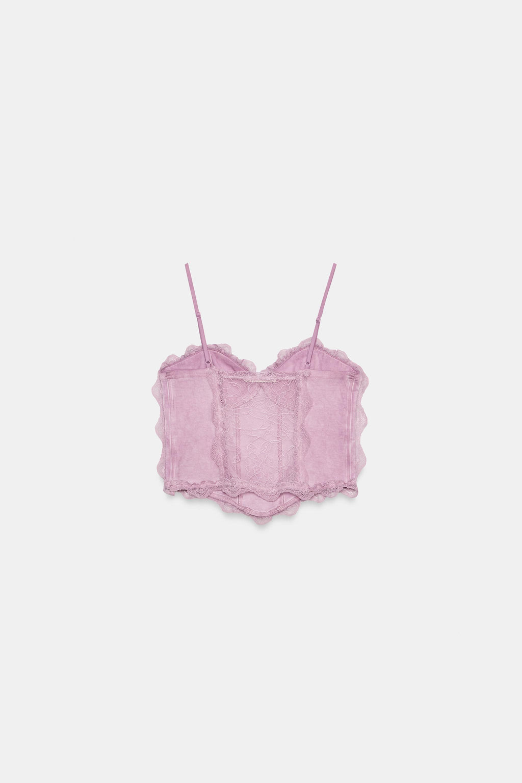 TOP CORSETERO COMBINADO ENCAJE / Rosa claro - Zara фото 5