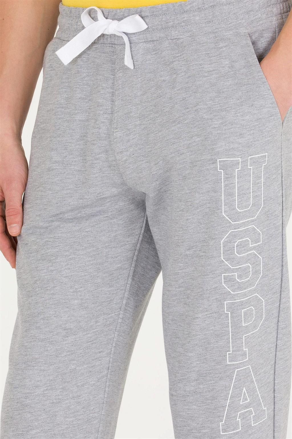 Мужские серые меланжевые спортивные штаны - U.s. polo assn фото 5