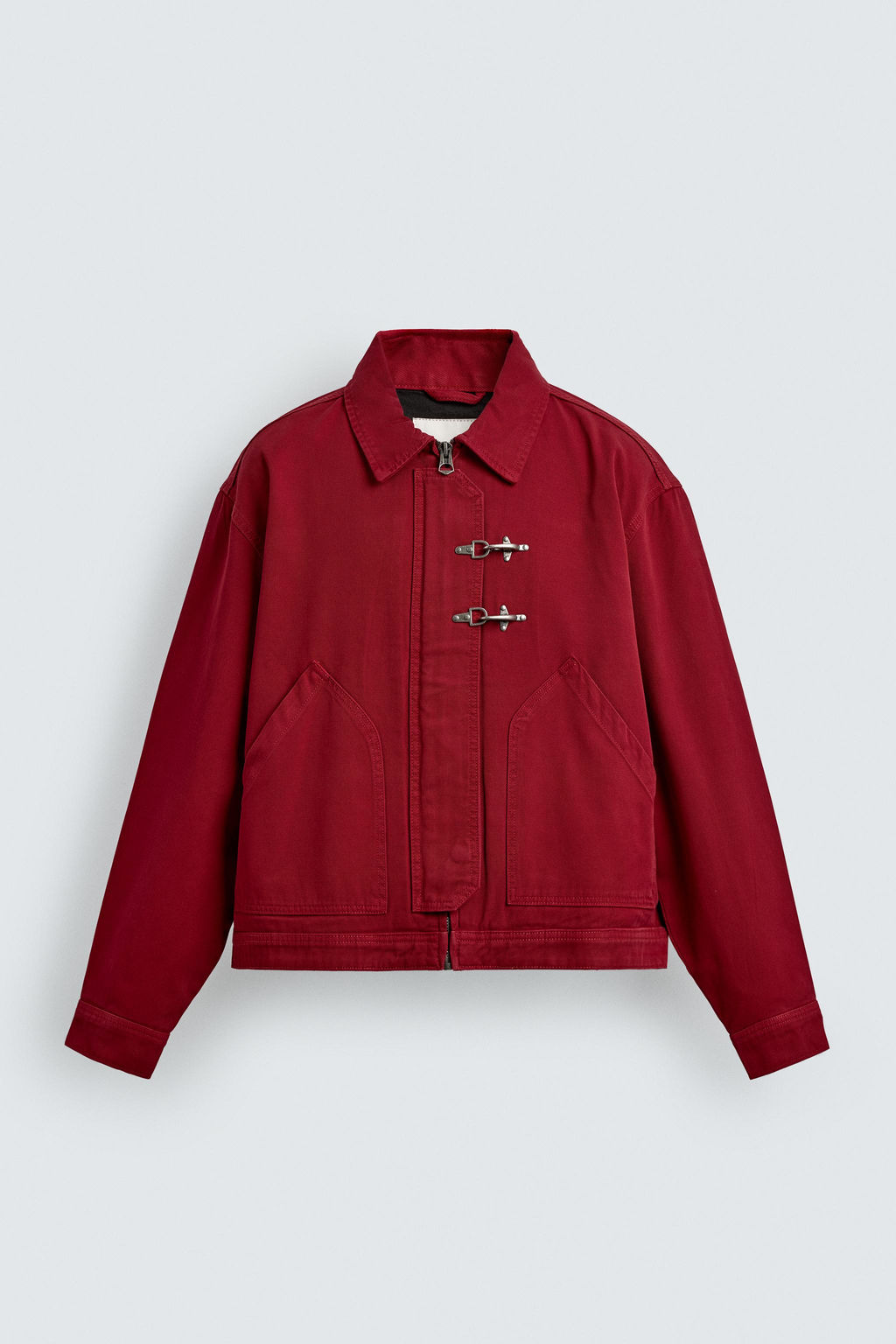 CAZADORA BOXY  FIT ALAMARES / Rojo / Negro - Zara фото 8