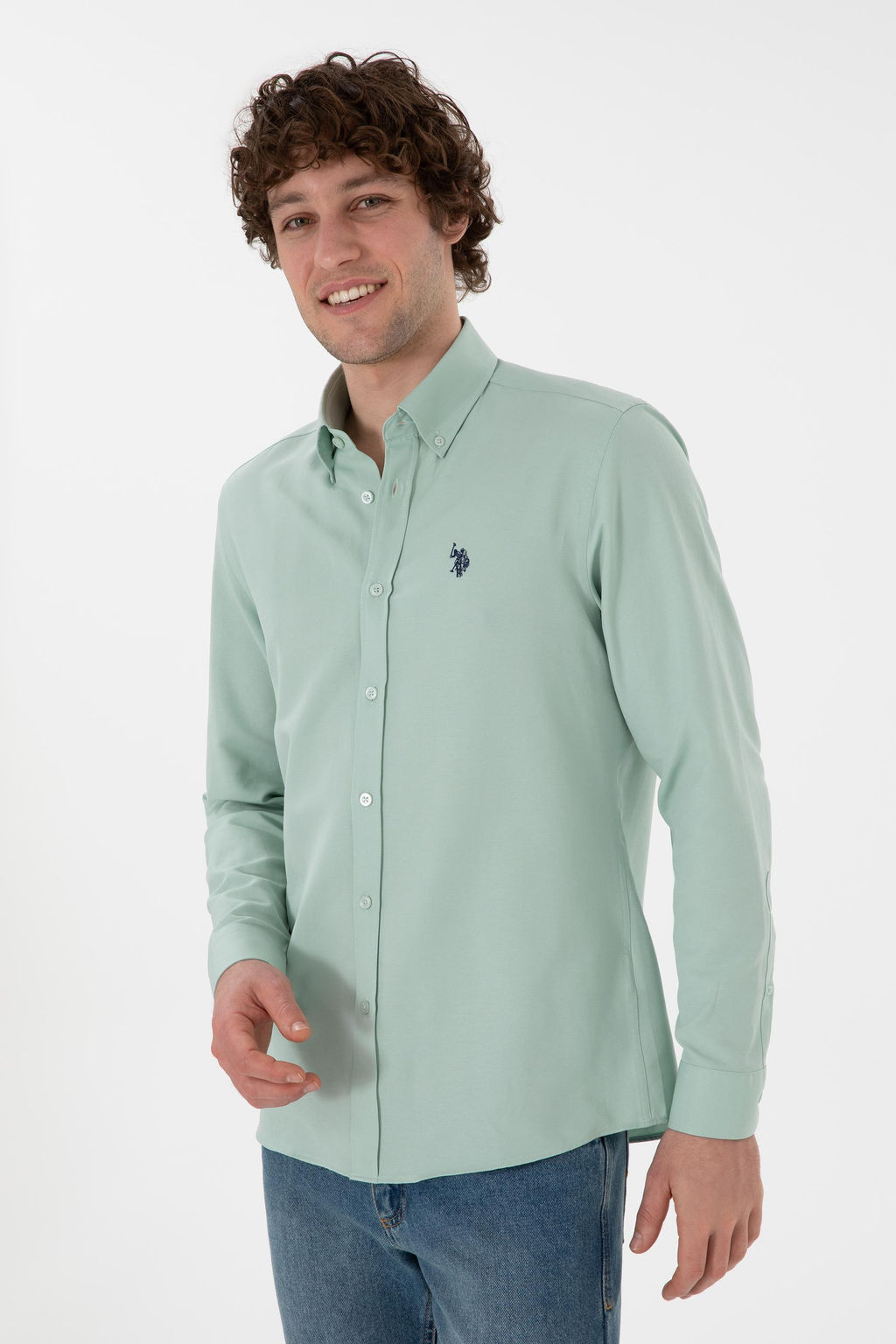 Erkek Su Ye_ili Uzun Kollu Basic G_mlek Sepette S_rpriz _ndirim - U.s. polo assn фото 4