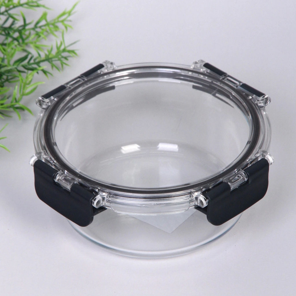 Контейнер стеклянный 620мл "Палермо" герметичный, круглый