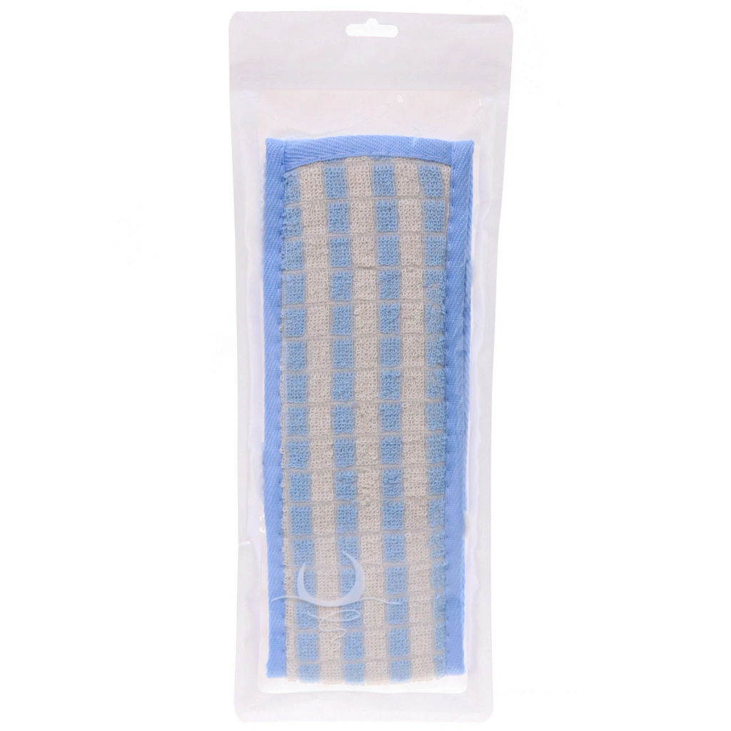 Цена за 3 шт. Мочалка для тела "ULTRAMARINE AGORA", комбинированная, цвет голубой, 70*10см