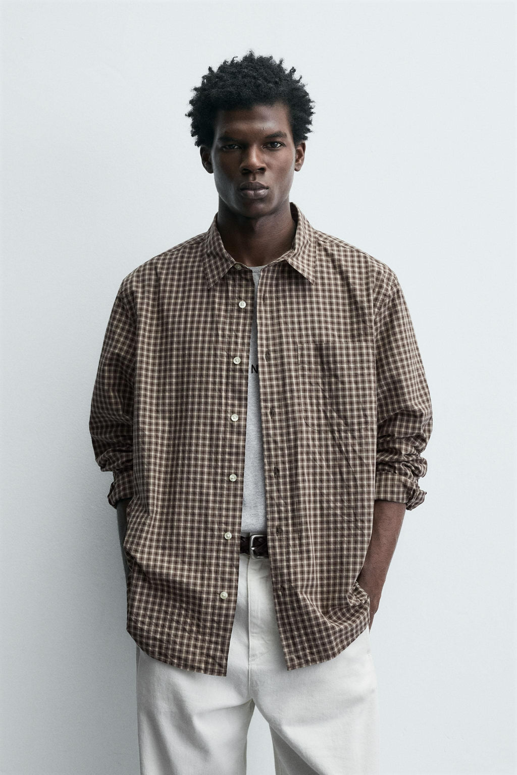 RELAXED FIT CHECK SHIRT - Zara фото 2