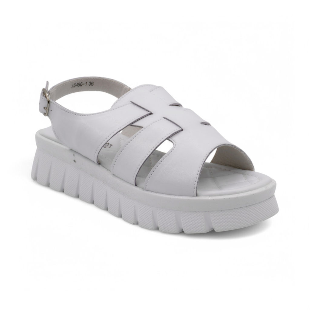 Босоножки из натуральной кожи А5496-1 белые