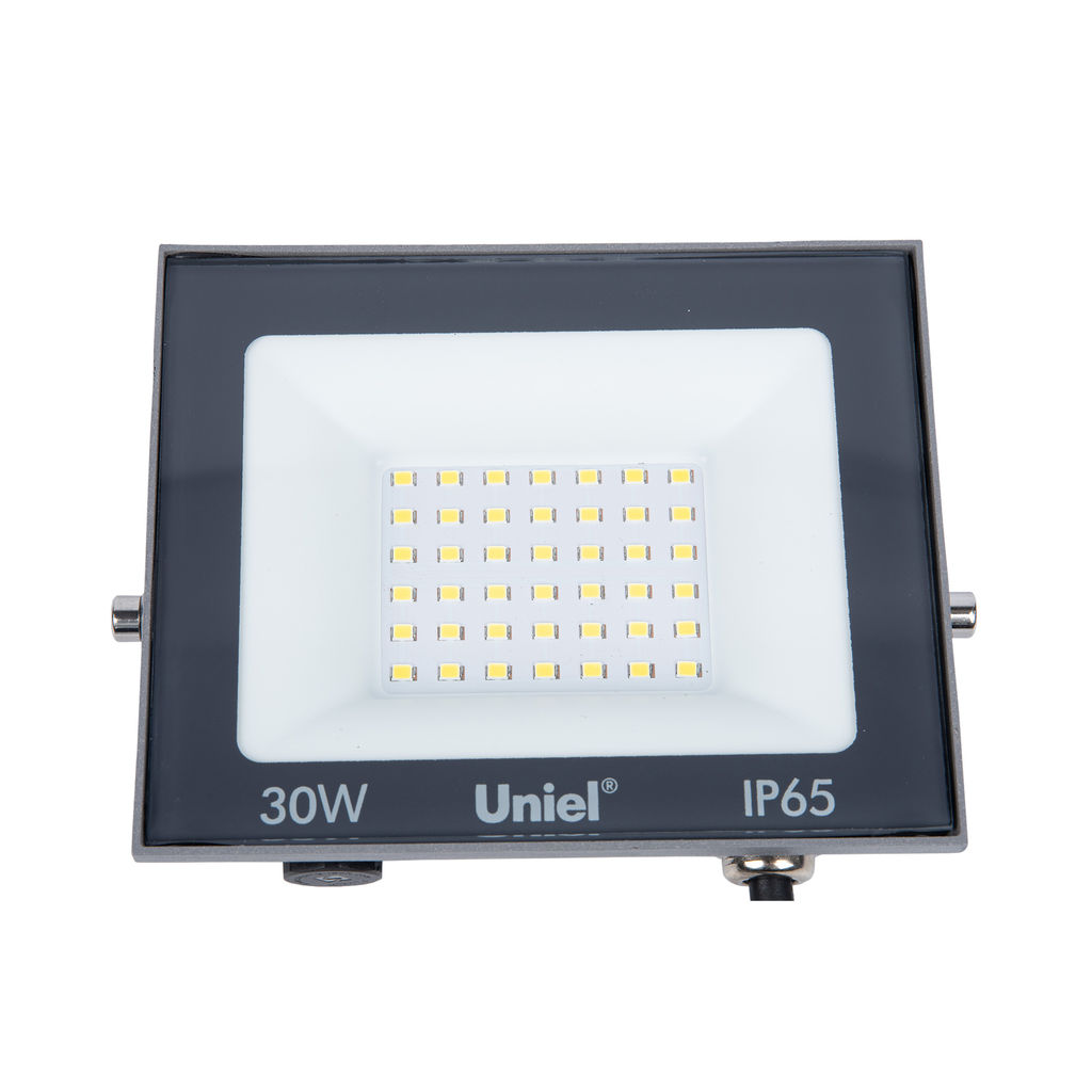 ULF-F23-30W/6500K IP65 160-240V GREY Прожектор светодиодный. Дневной свет (6500K). Корпус серый. TM Uniel