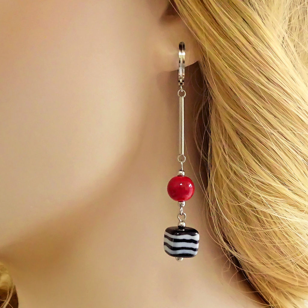 Серьги из муранского стекла CHERRY & CHOCOLATE LS3267