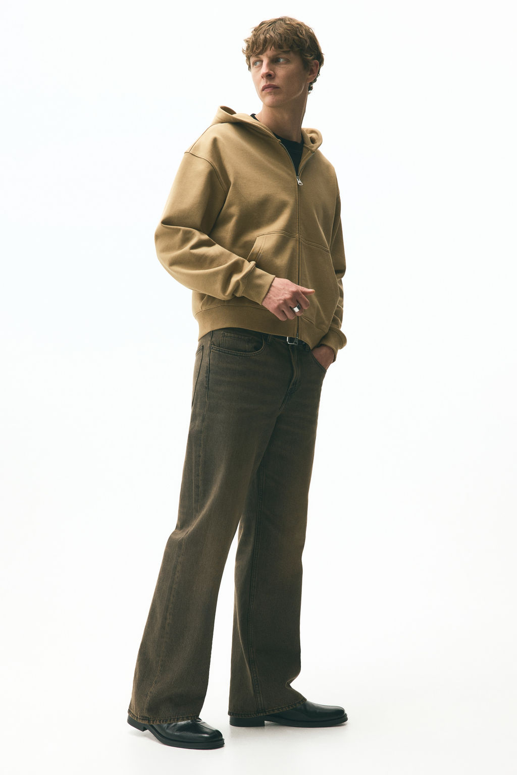Chaqueta sudadera boxy con cremallera Loose Fit - H&m фото 6