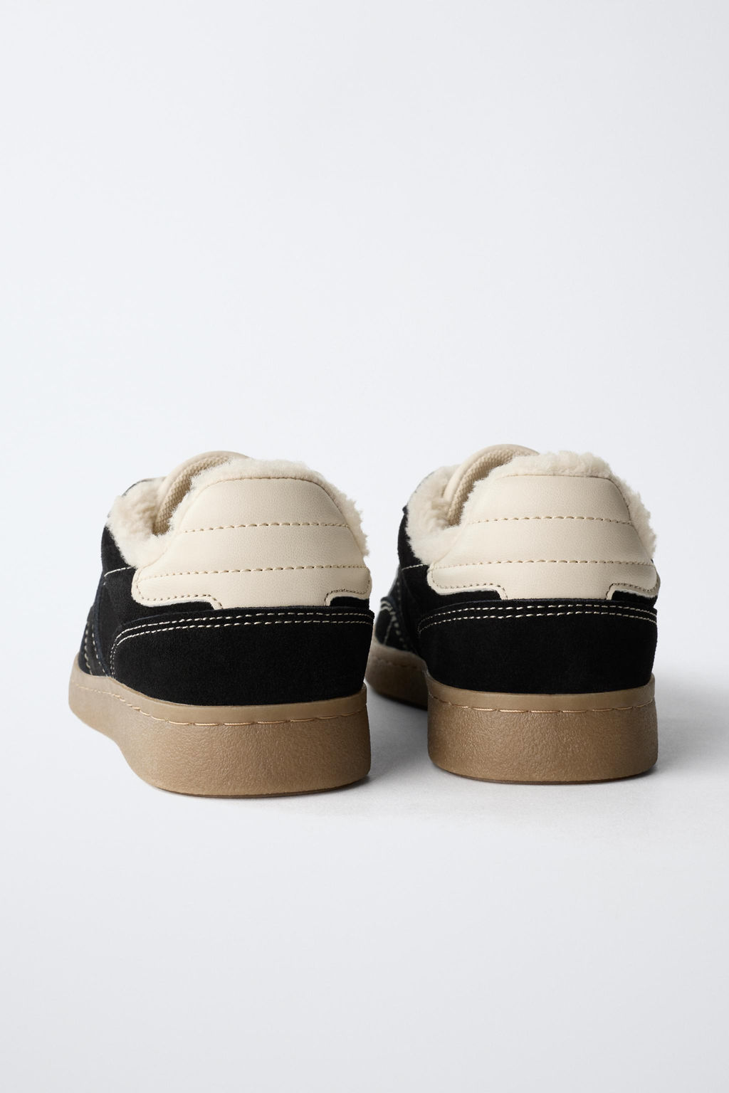 SNEAKERS WITH FAUX SHEARLING DETAIL - Zara фото 6