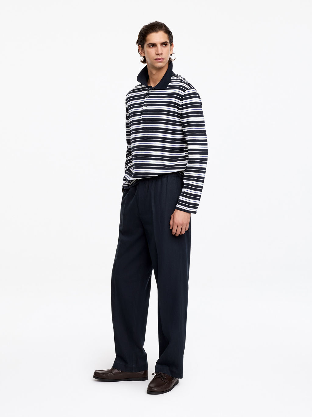 Pantalones amplios en mezcla de lino - H&m фото 5