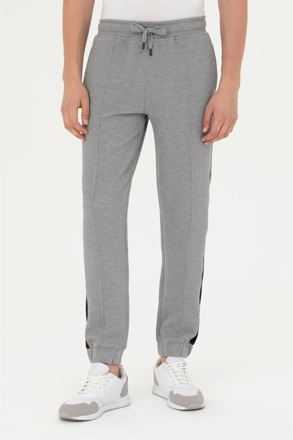 Мужские серые меланжевые спортивные штаны - U.s. polo assn фото 2