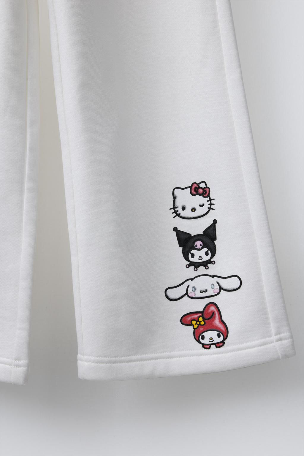 HELLO KITTY AND FRIENDS  SANRIO WIDE LEG TROUSERS - Zara фото 5