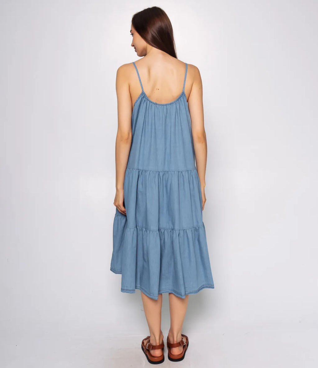 Джинсовый сарафан #КТ22078, голубой