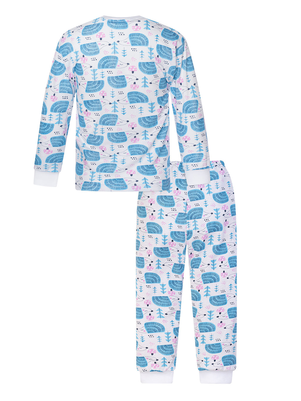 Пижама детская принт бирюзовые ежики