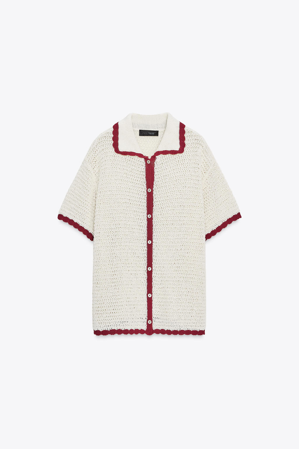 KNITTED POLO CARDIGAN - Zara фото 12