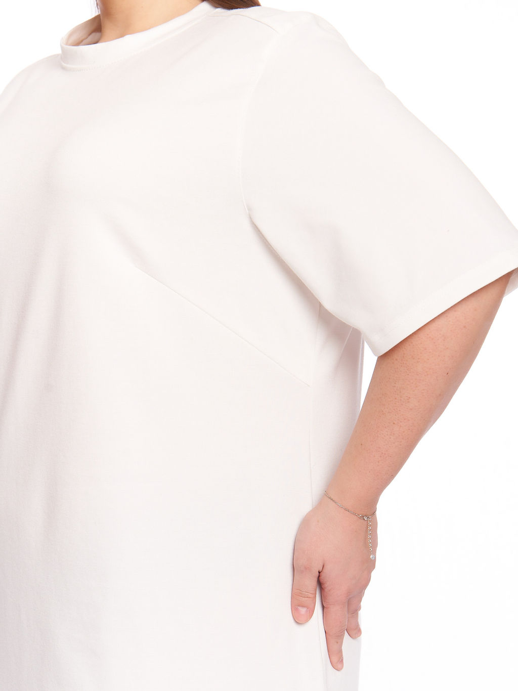 Платье из плотного трикотажа PP51506WHT04