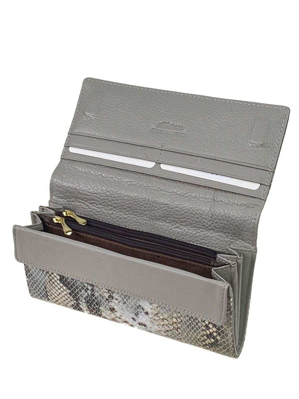 Женский кошелек с фермуаром из натуральной кожи, мультицвет - Greta фото 8