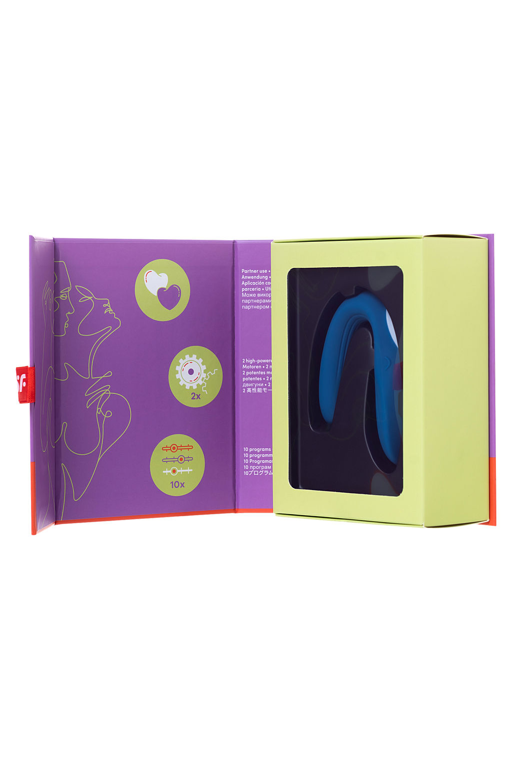 Многофункциональный стимулятор для пар Satisfyer Partner Whale, силикон, голубой, 17 см.  фото 11