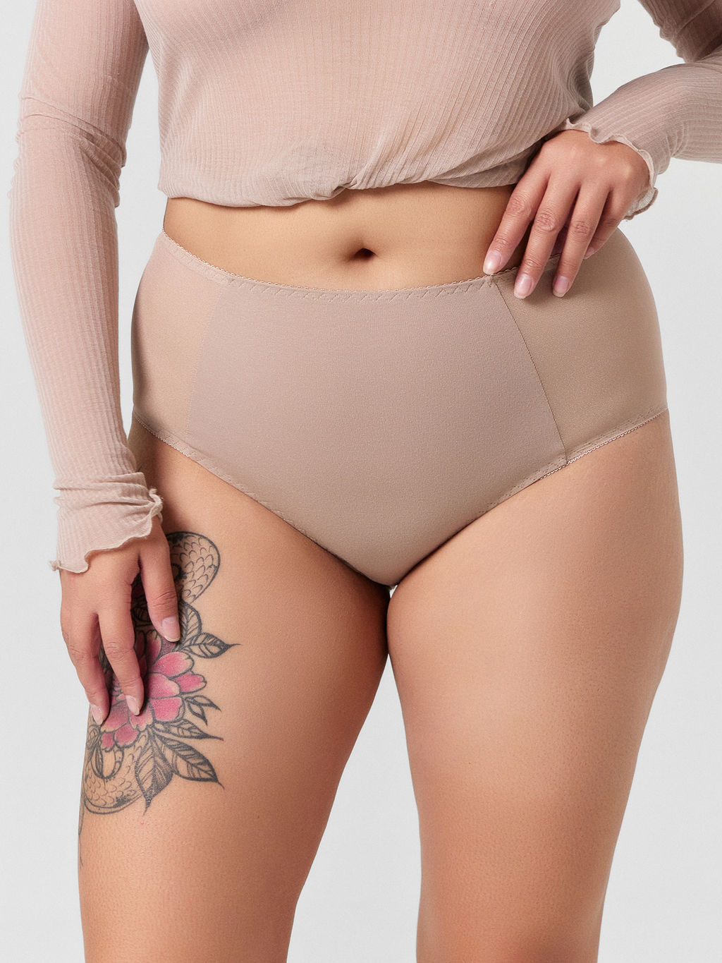 Цена за 2 штуки! Трусы женские макси в кофейном оттенке - Mark formelle фото 2