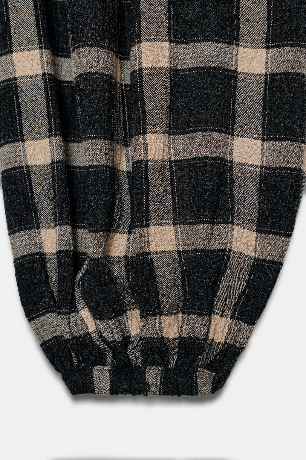 ZW COLLECTION CHECK BALLOON TROUSERS - Zara фото 10