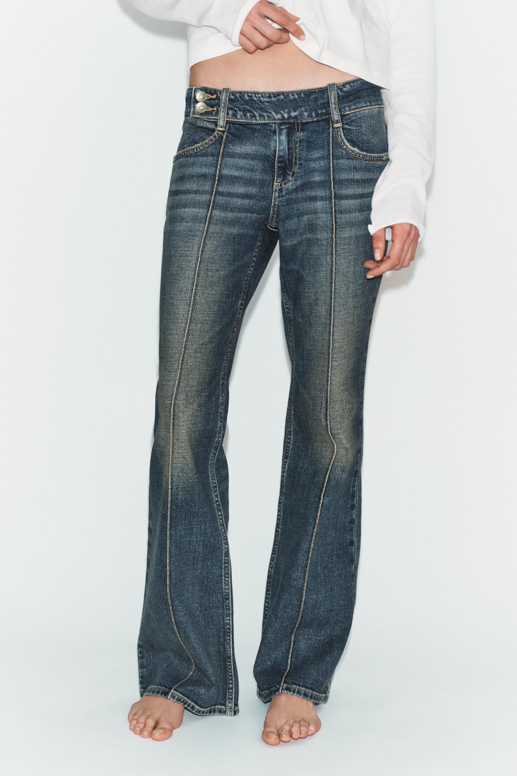 JEANS TRF BOOTCUT TIRO BAJO / Azul - Zara фото 2