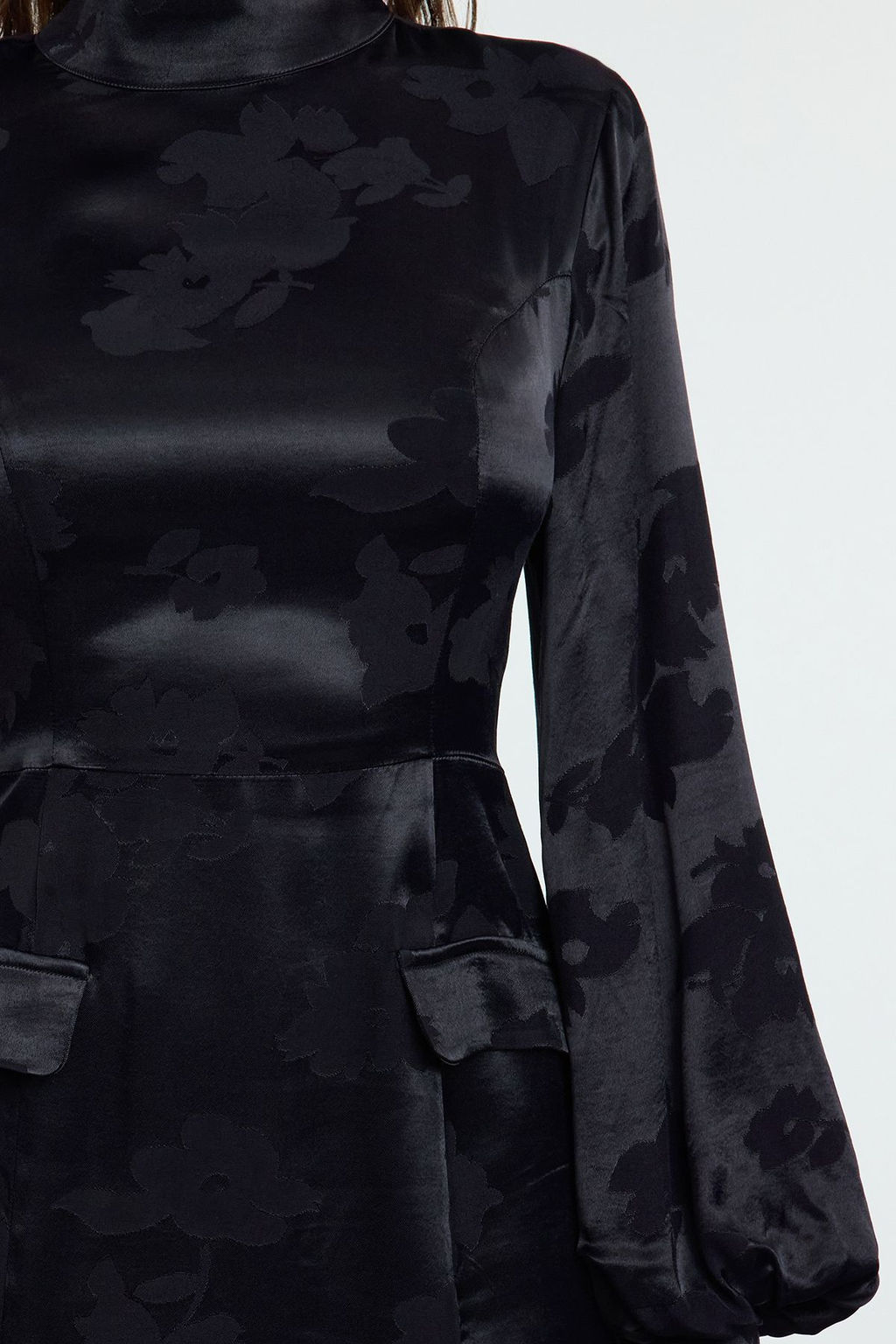 Siyah Animal A Kesim Mini Dokuma Elbise TWOAW25EL00475