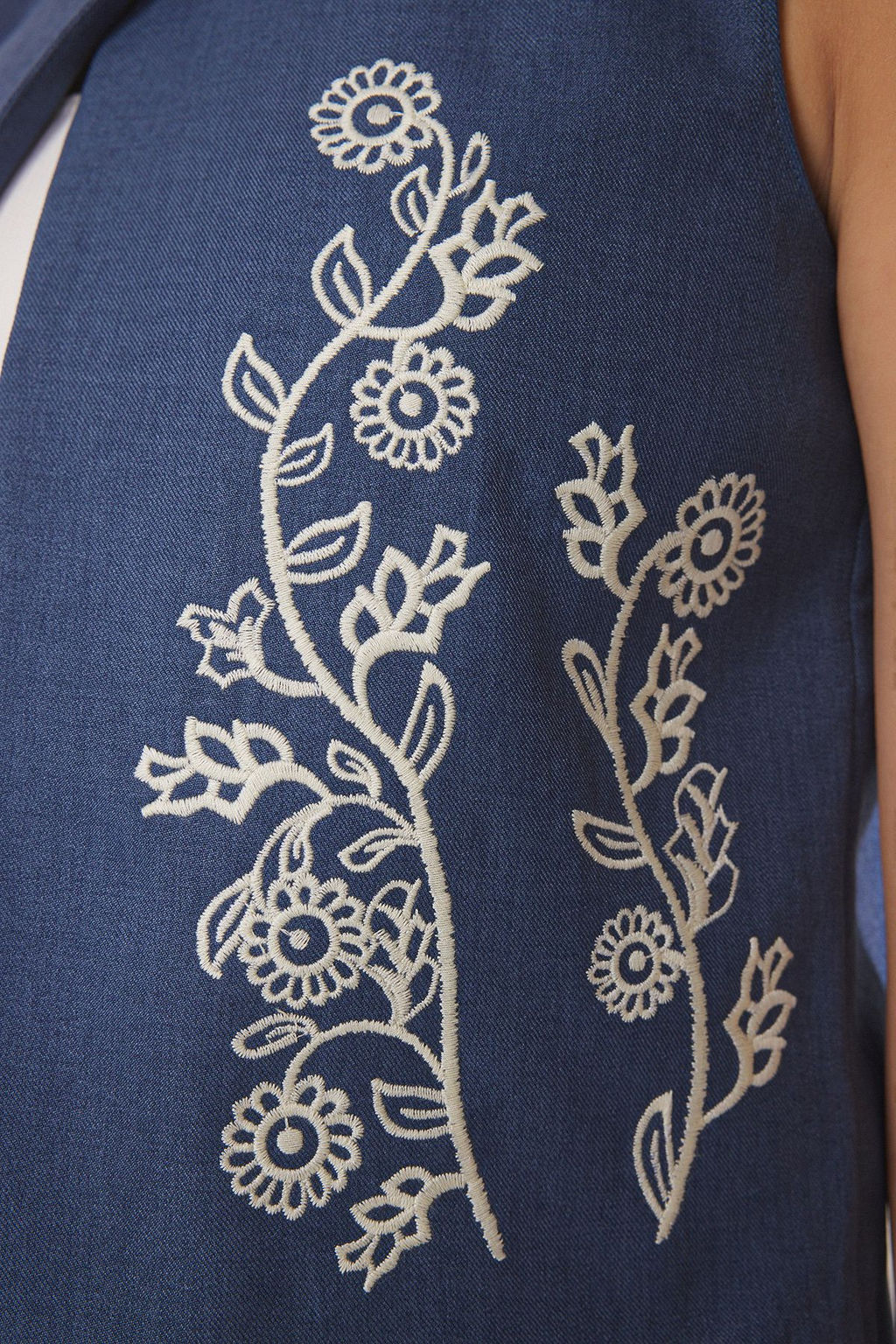 Indigo Keten Gorunumlu Nak?sl? Yelek TWOSS25YE00111