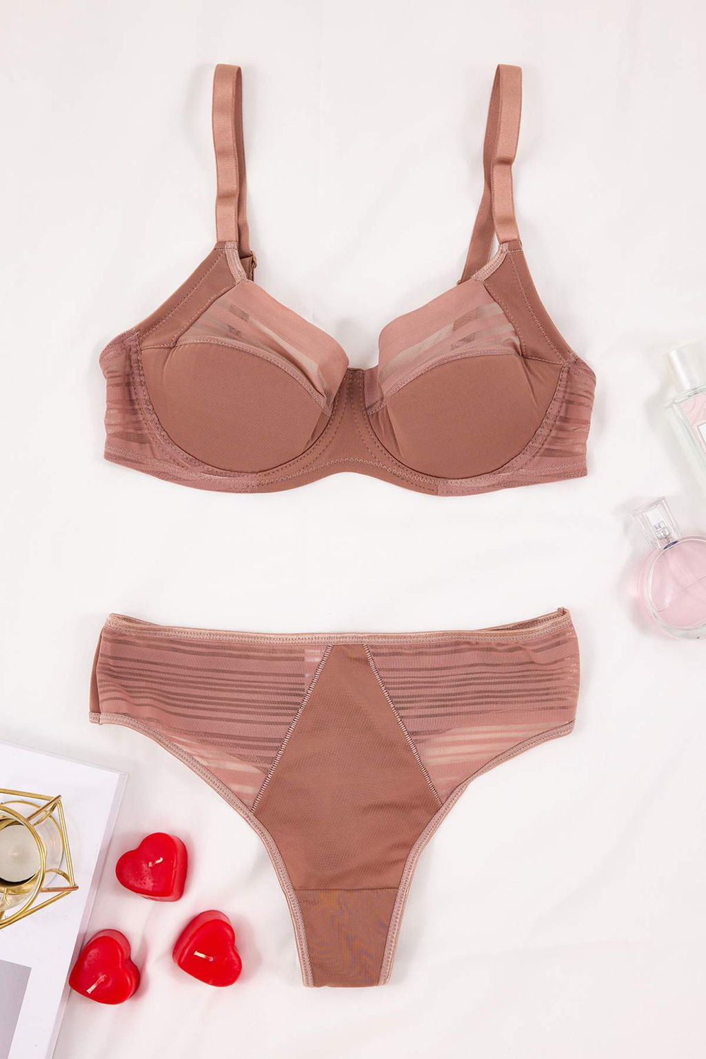 Vizon Micro Cizgili Kaps?z Ic Camas?r? Tak?m? THMAW26CC00027