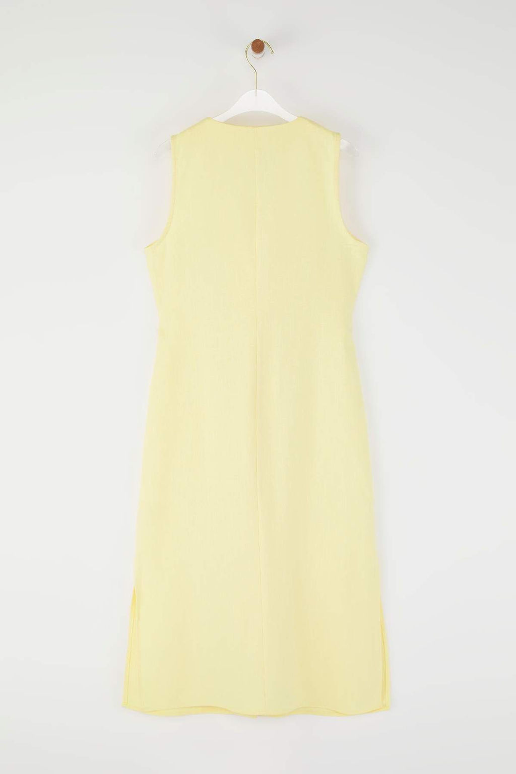 Trendyolmilla Lacivert Kusakl? Keten Kar?s?ml? Midi Dokuma Gomlek Elbise TWOSS25EL00651  фото 18