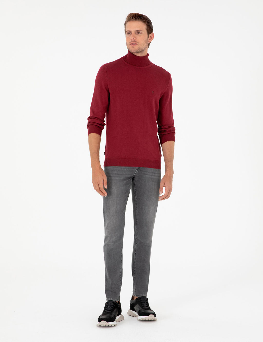 Vi_ne Slim Fit Bal_k__ Yaka Basic Triko Kazak - Pierre cardin фото 4