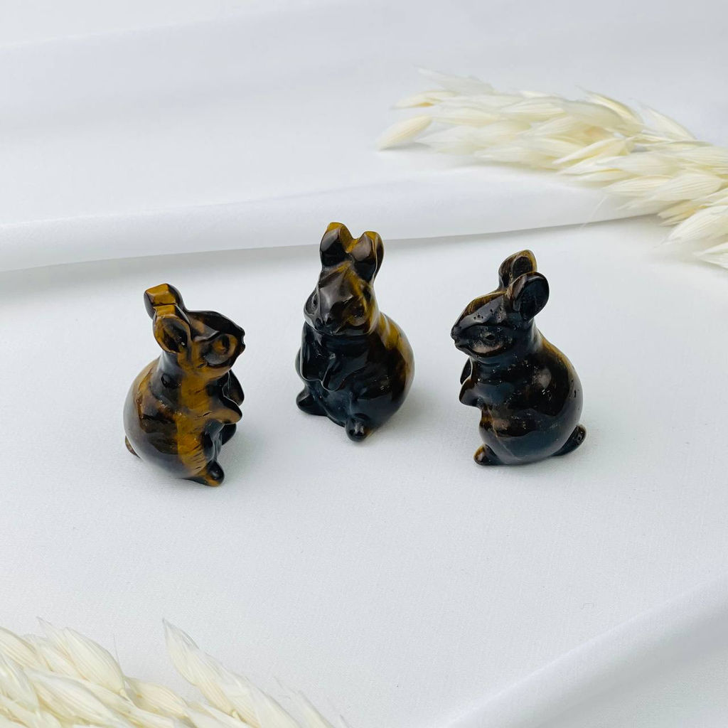 Кролик резной из Тигрового глаза