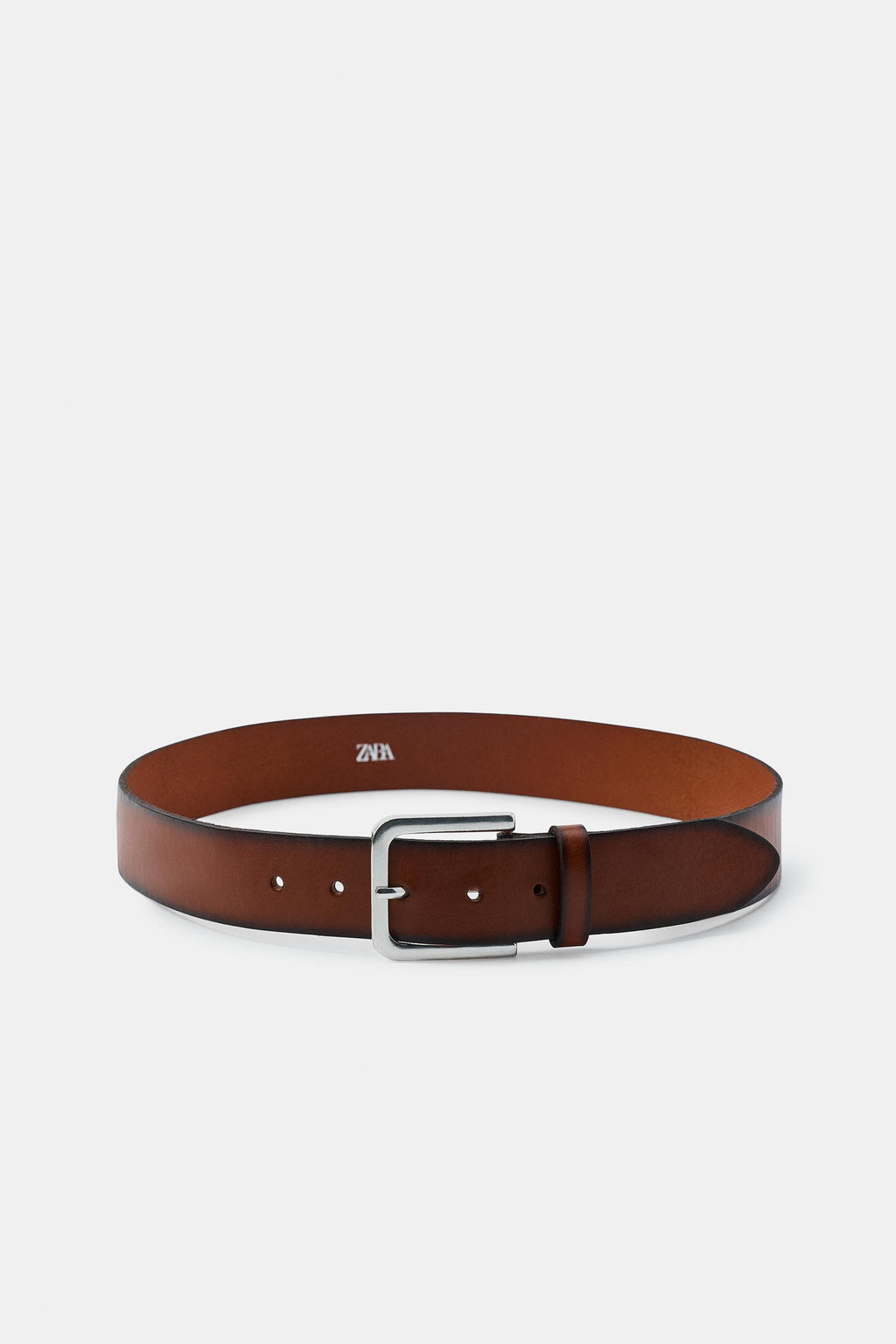 100% WASHED EFFECT LEATHER BELT - Zara фото 9