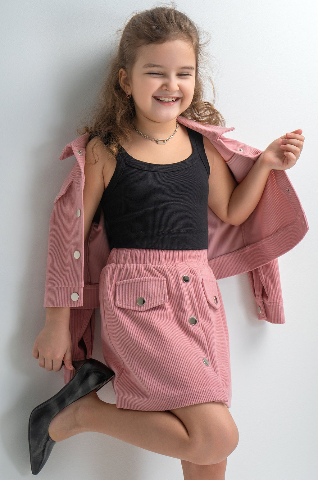 Вельветовый костюм для девочки Happyfox