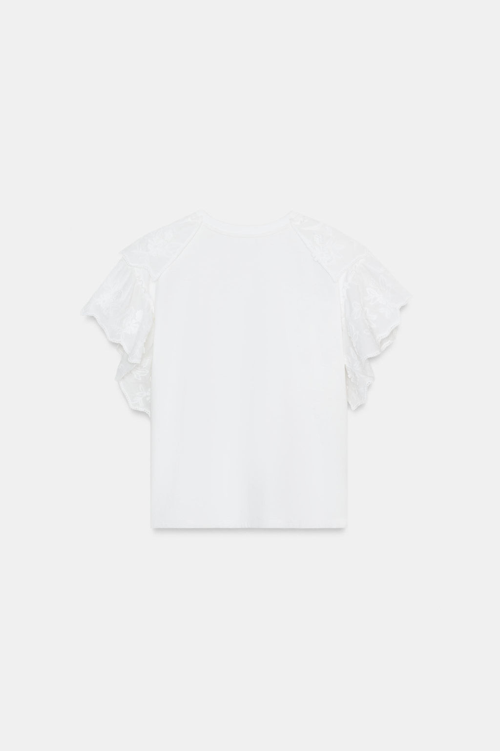 CAMISETA VOLANTES MANGA CORTA / Blanco - Zara фото 6