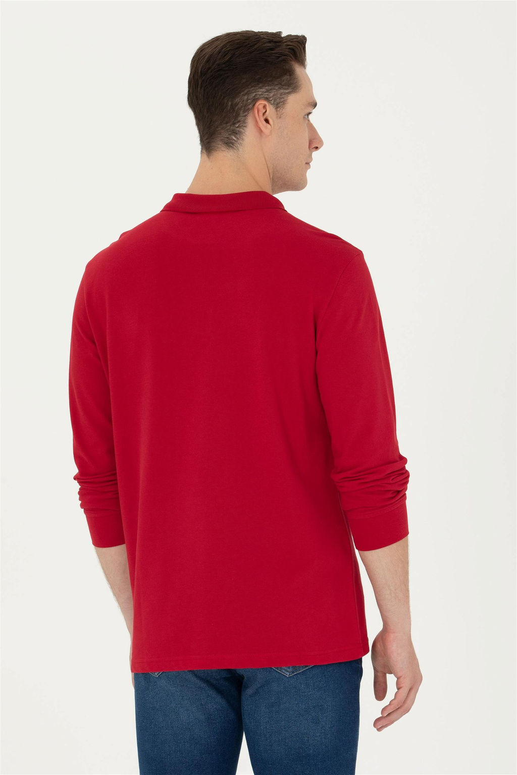 U. S. Polo Assn Мужская красная базовая толстовка с воротником поло - U.s. polo assn фото 5