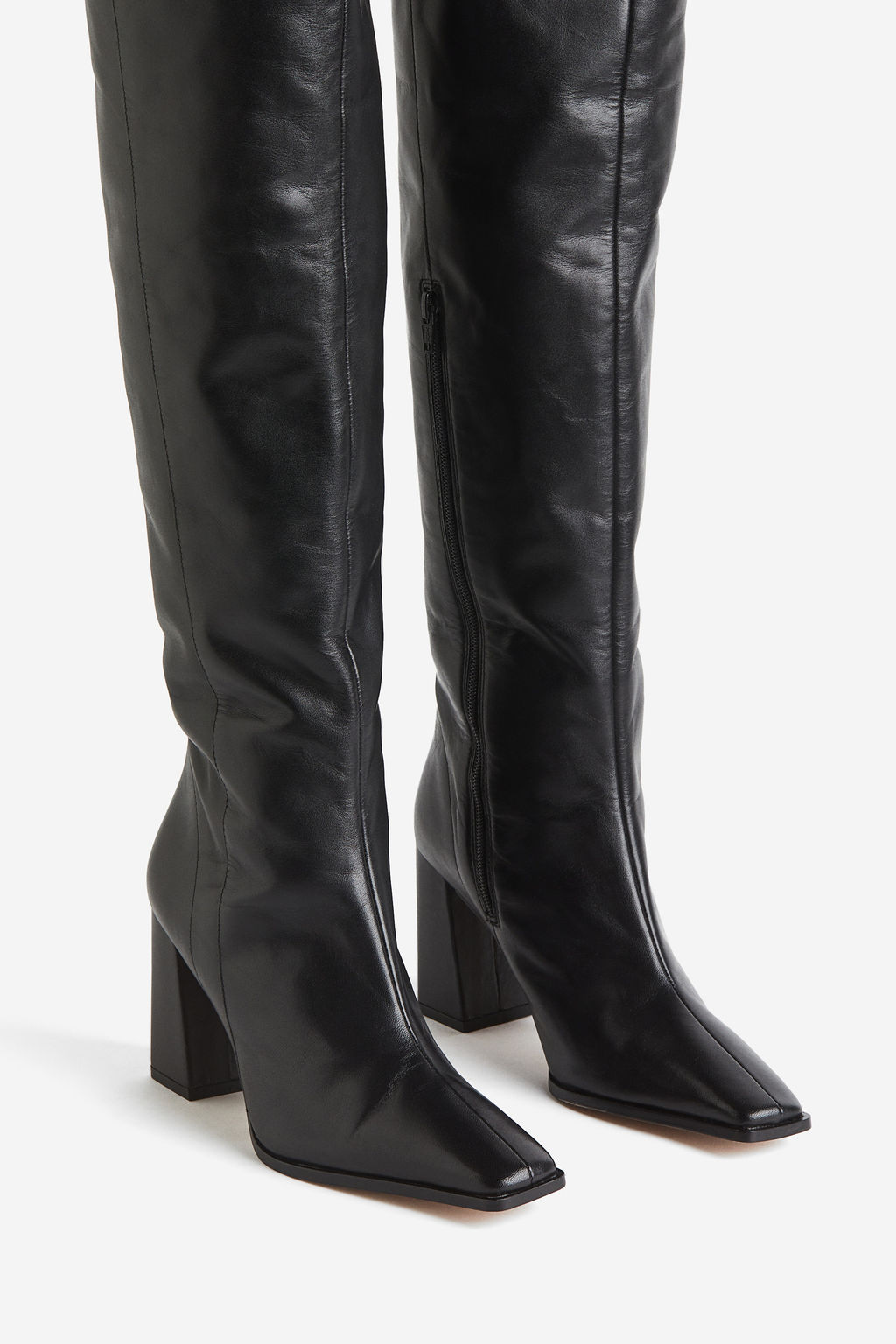 Botas de piel over-the-knee - H&m фото 4
