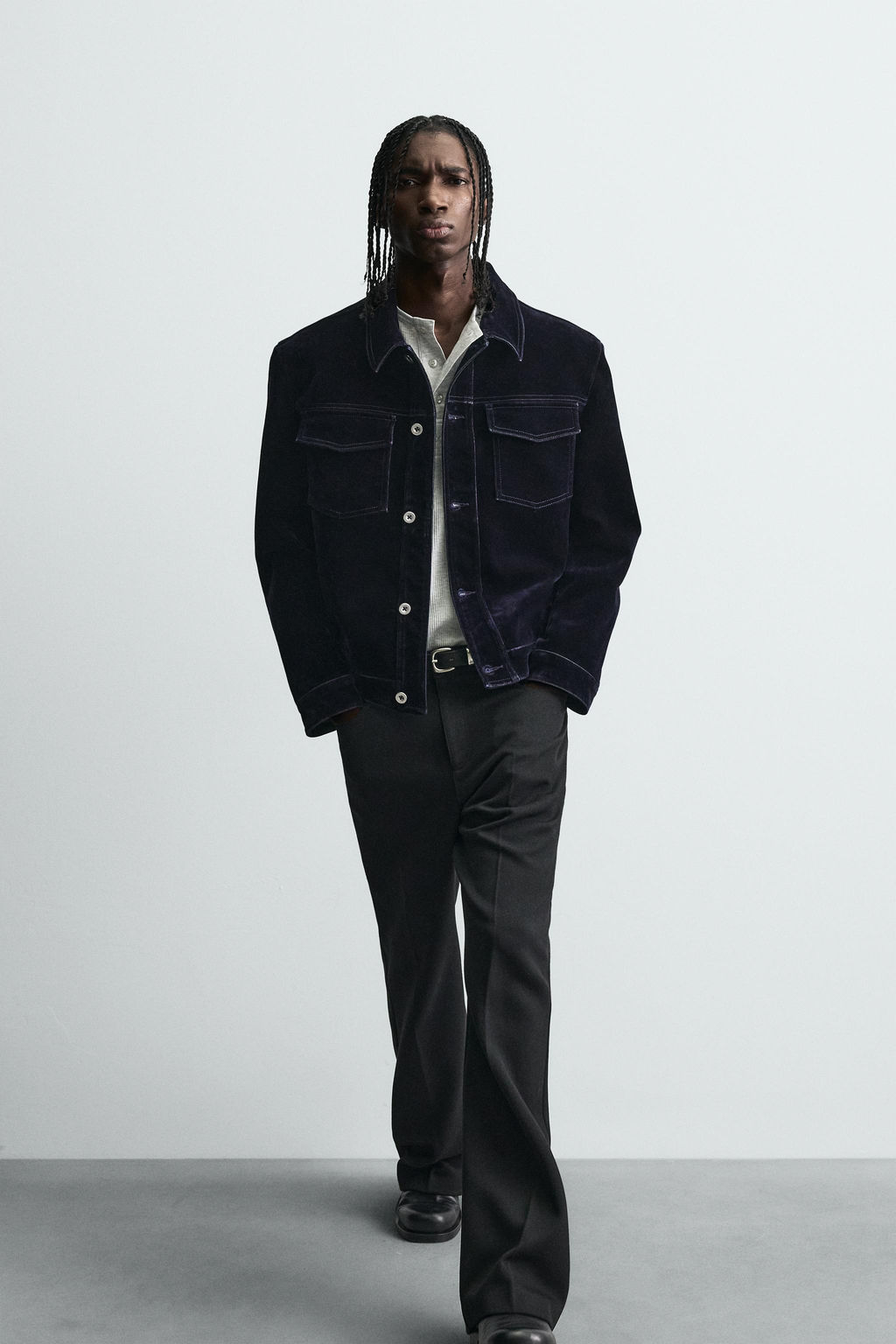 FLARE FIT TWILL TROUSERS - Zara фото 6