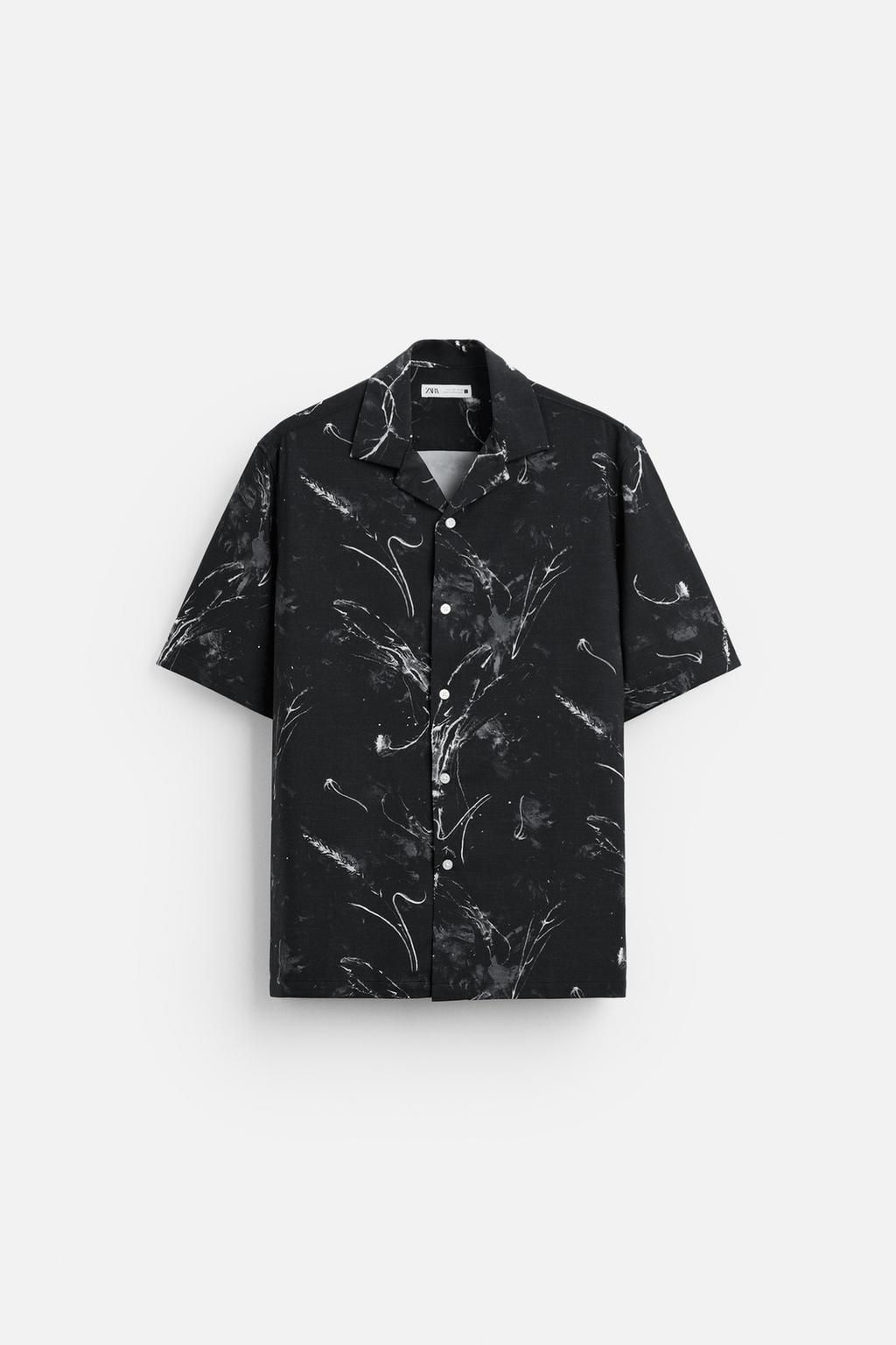 ABSTRACT PRINT STRETCH SHIRT - Zara фото 7
