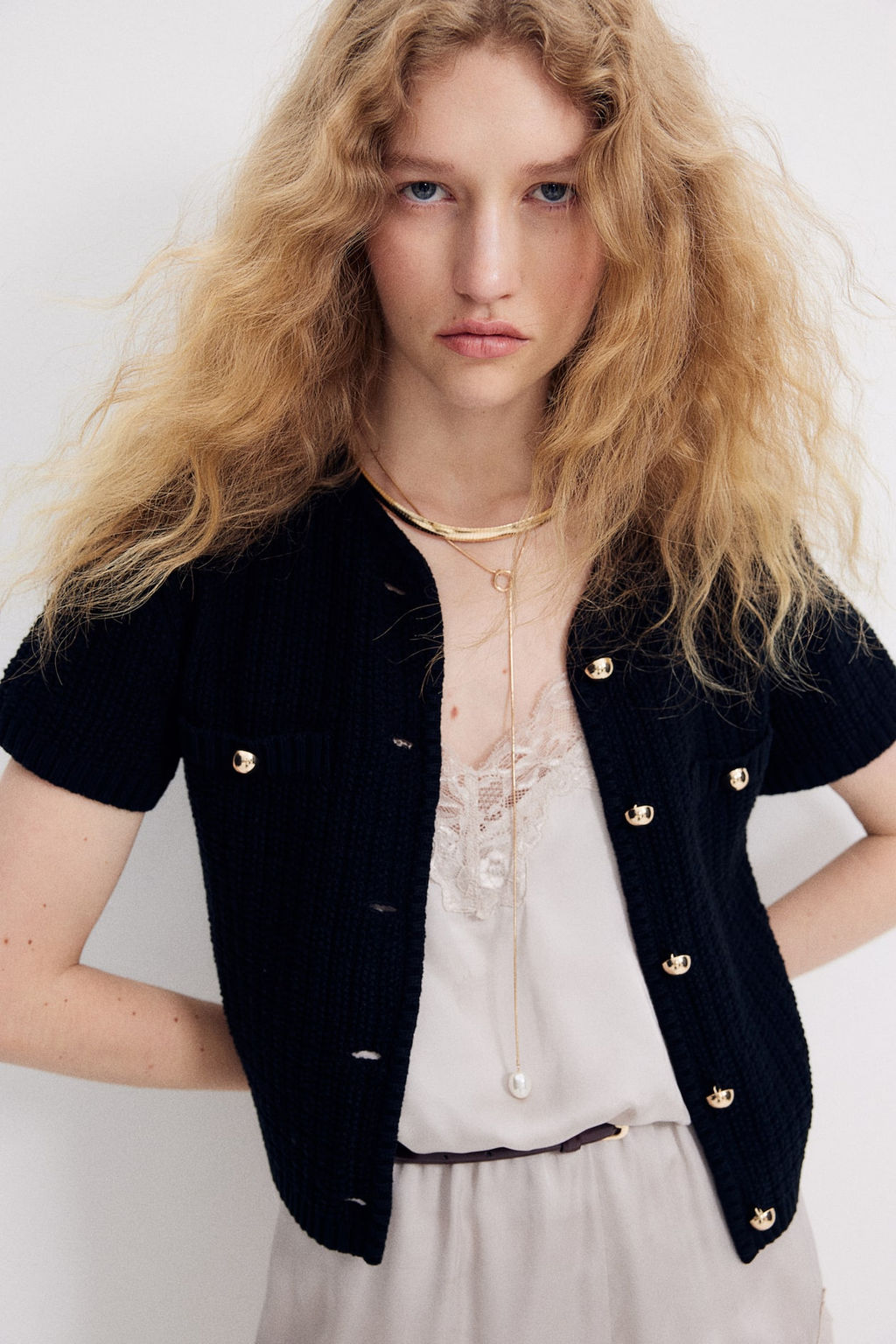 Cardigan en punto con estructura - H&m фото 2