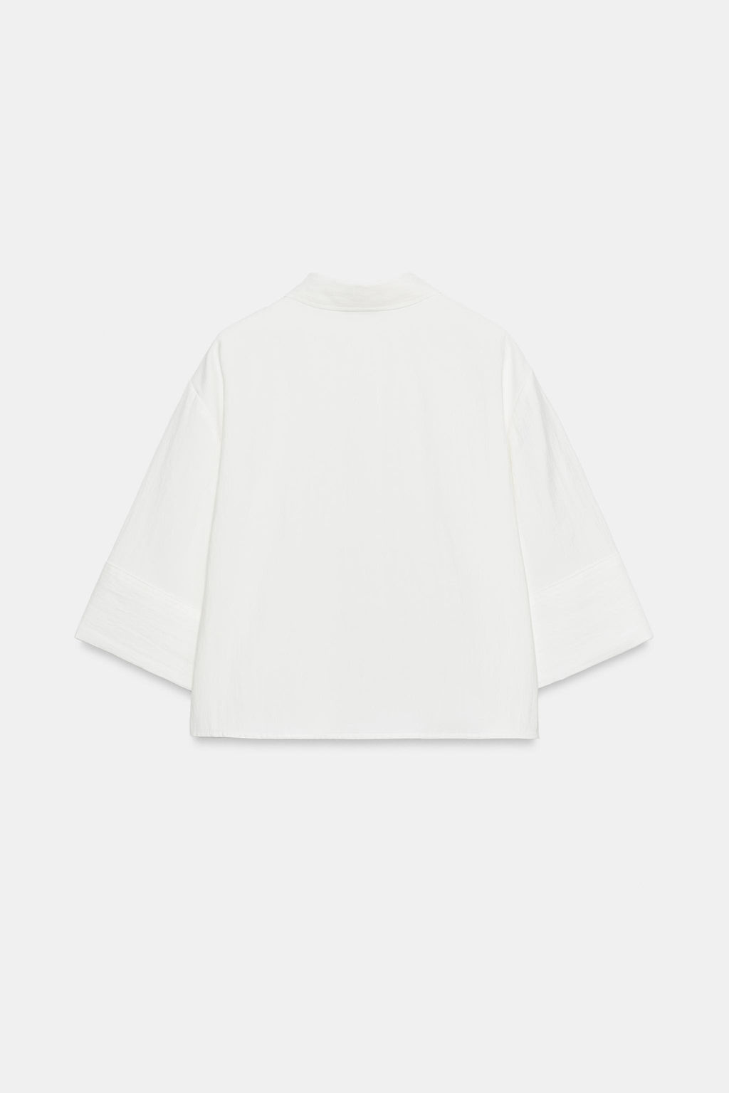 CAMISA CORTA MANGA ANCHA / Blanco