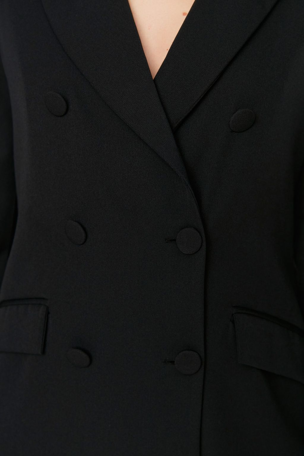 Siyah Regular Astarl? Dokuma Blazer Ceket TWOSS21CE0137