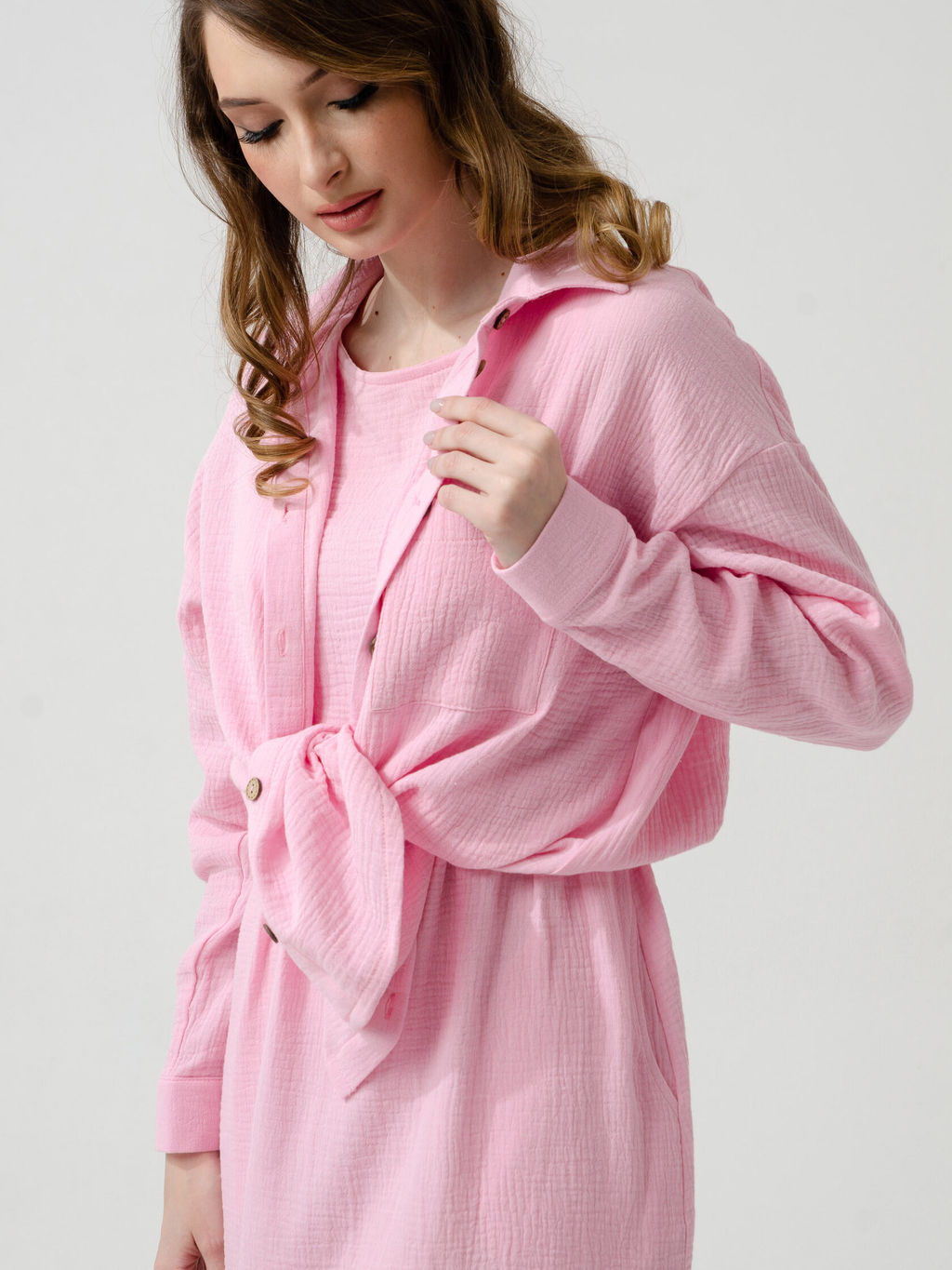 Женское платье муслин розовое 2319 (8)