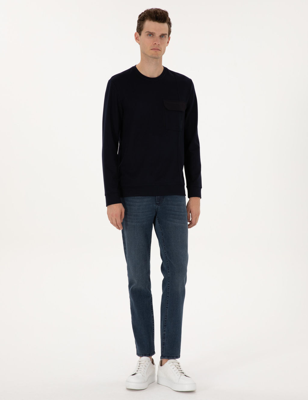 Lacivert Regular Fit Sweatshirt - Pierre cardin фото 4