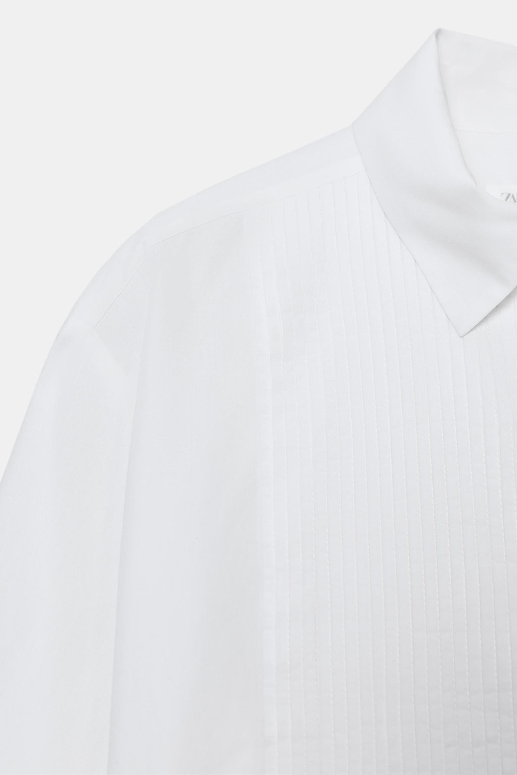 CAMISA POPEL?N PECHERA ZW COLLECTION / Blanco - Zara фото 8