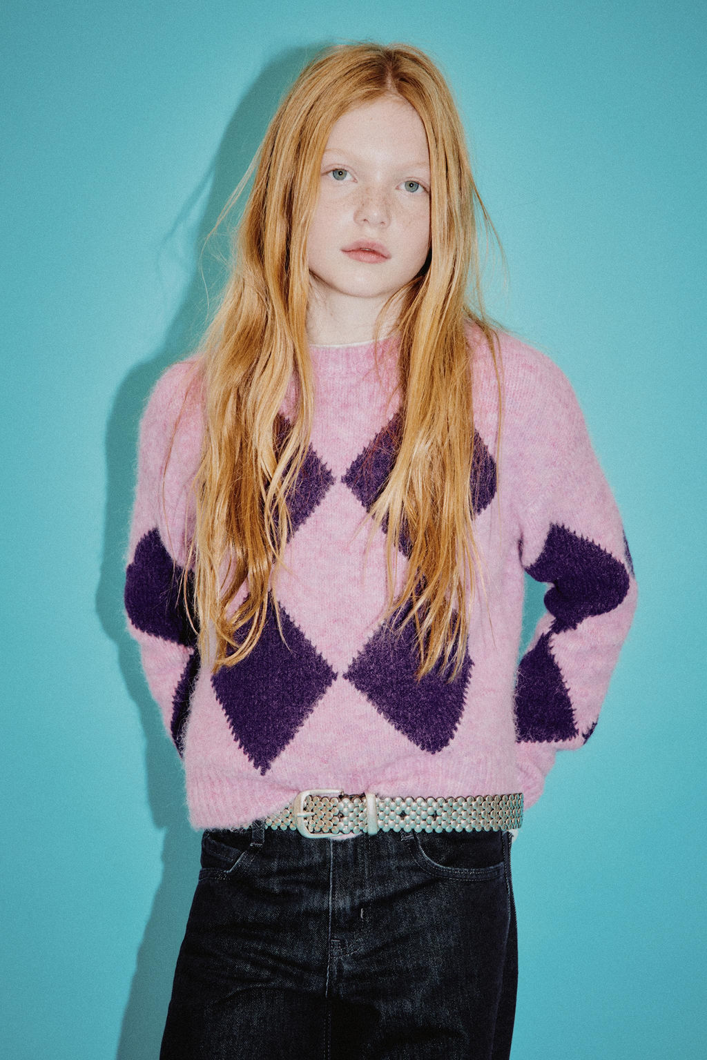 ARGYLE KNIT JUMPER - Zara фото 5