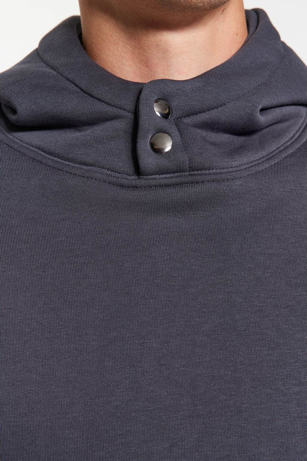 Antrasit Kapusonlu Yakas? C?tc?tl? Basic Oversize/Genis Kesim Ici Polar Sweatshirt TMNAW24SW00043 - Trendyolmilla фото 4