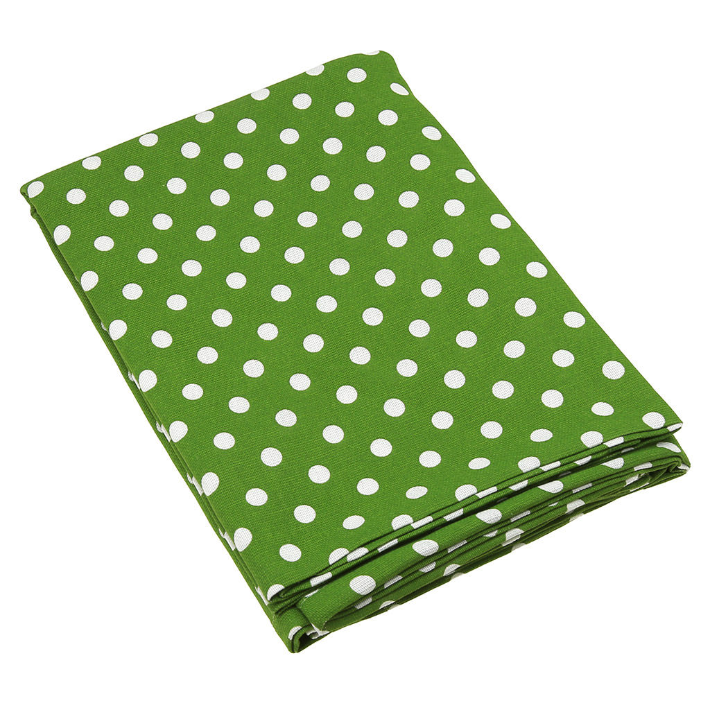 Скатерть 180х145см Горох зеленый, длина стола до 140см, на 6 персон, хлопок Оптима 171г/м2, упаковка классическая 28х41см, Домашняя мода (Россия)  фото 2