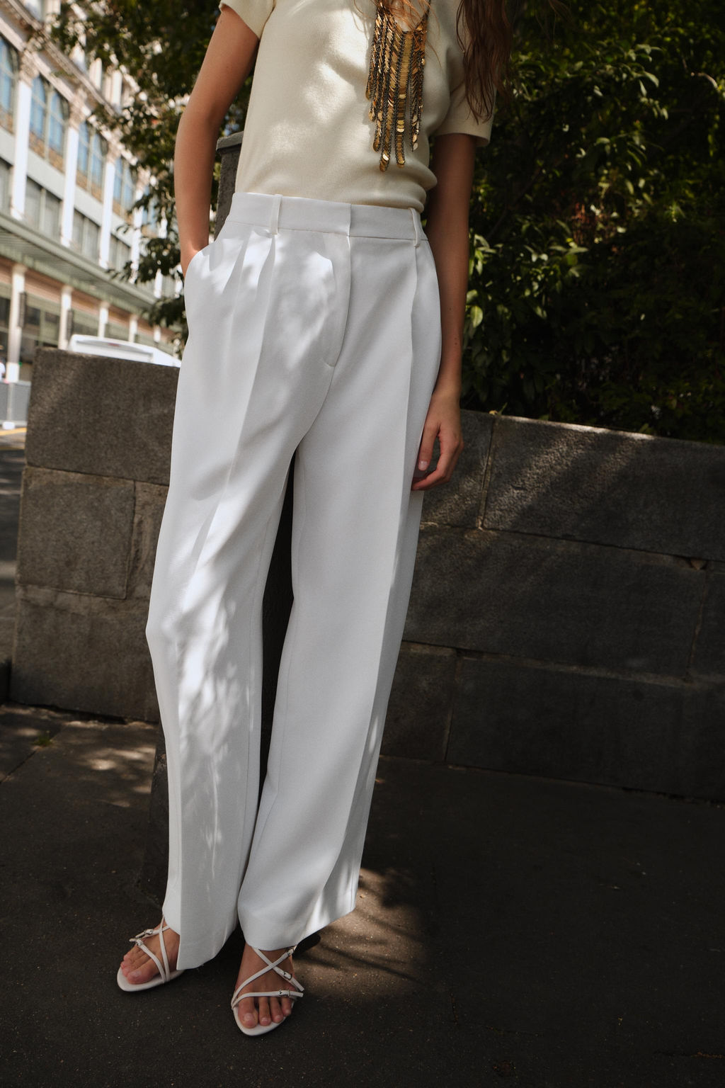WIDE-LEG TROUSERS WITH DARTS - Zara фото 11