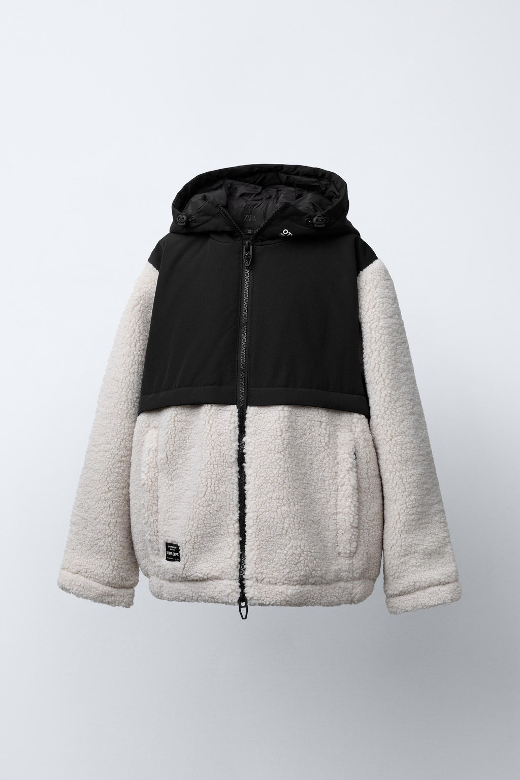 FAUX SHEARLING AND NYLON JACKET - Zara фото 2
